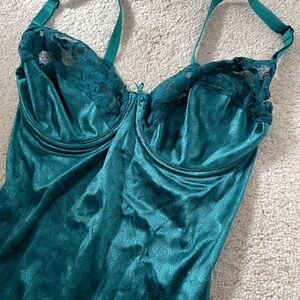 Vintage Versailles Teal Bodysuit 36C